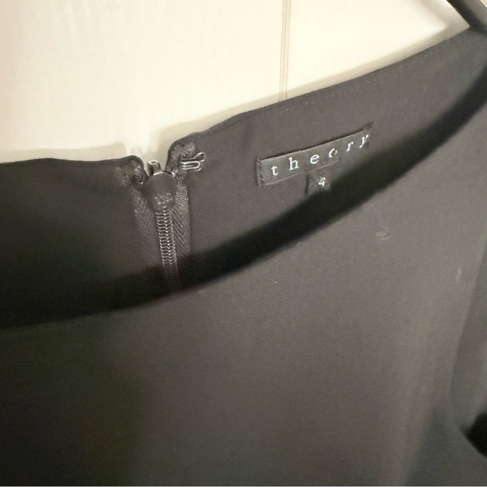 Theory Black Shift Knee Length Wool Dress size 4 - Picture 2 of 5